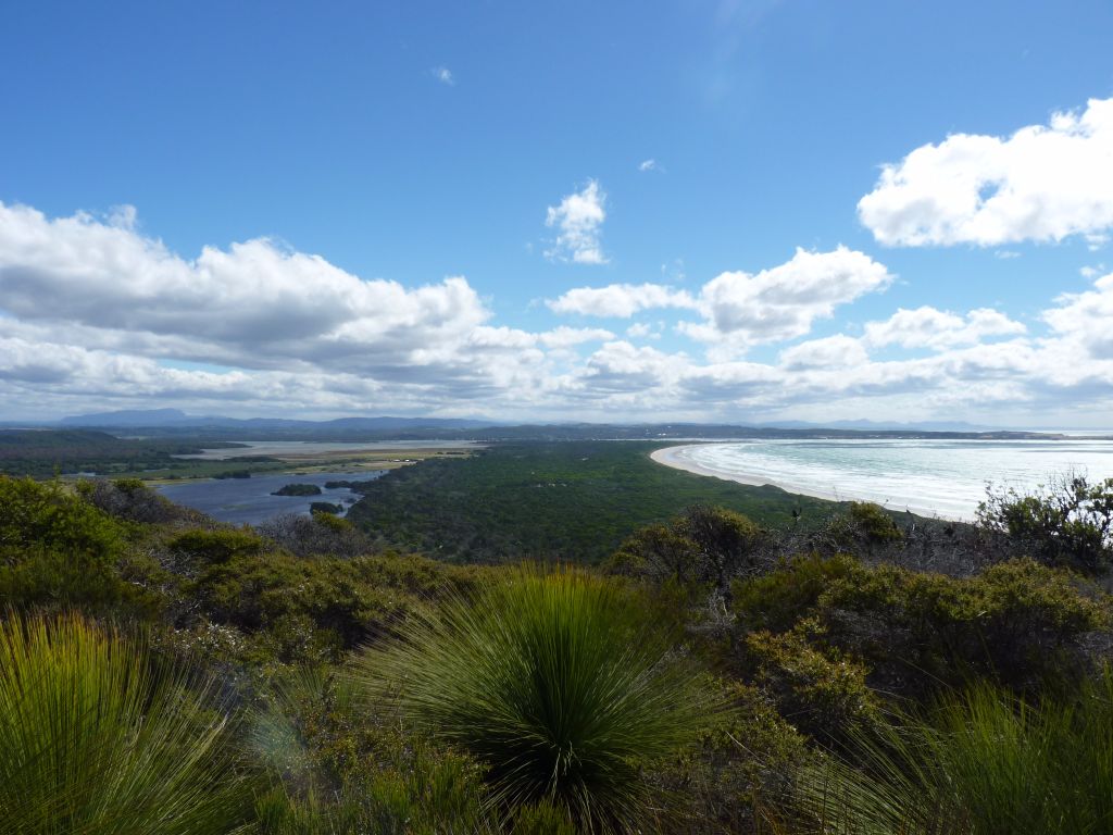 Wunderschöne Aussicht bei unserer Wanderung durch den Nationalpark in Tasmanien - Tasmanien-Sehenswürdigkeiten auf deiner Tasmanien-Rundreise