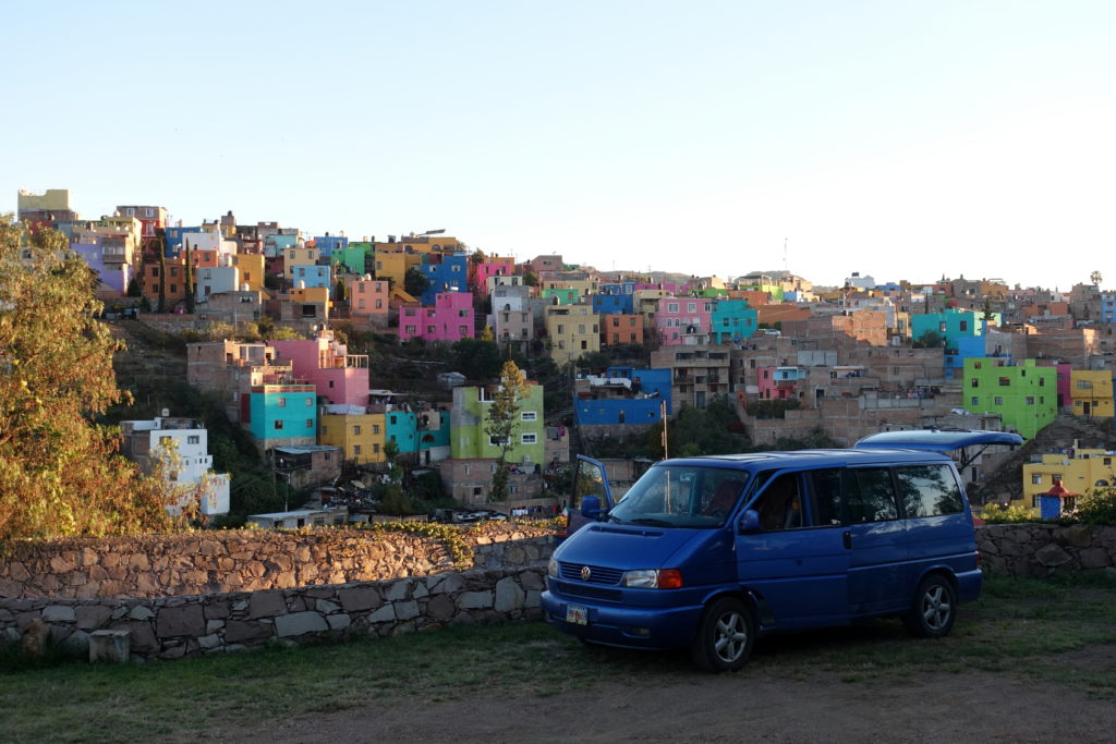 Backpacking in Mexiko - Rundreise mit dem Bulli durch Mexiko - Campingplatz in Guanajuato