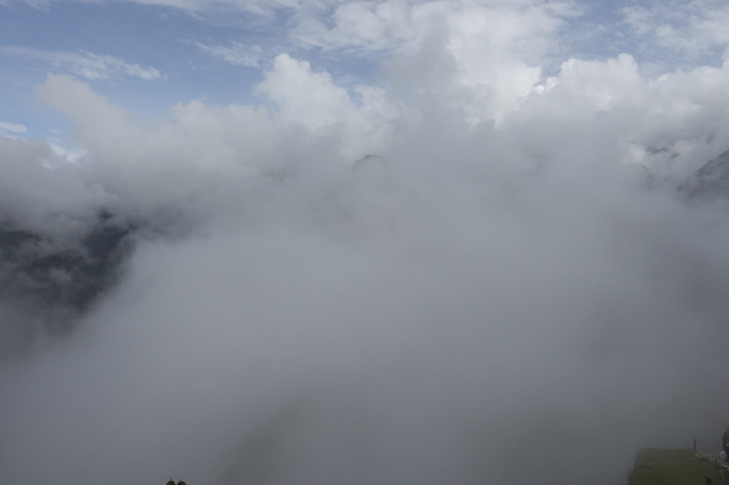 Machu Picchu Erfahrungsbericht: absoluter Nebel bei unserem Besuch