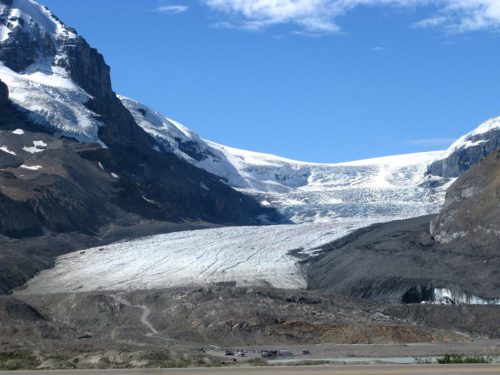 Kanada Rundreise - Jasper Nationalpark - Route für BC und Alberta in Kanada - Ein Highlight im Jasper Nationalpark ist der Athabasca Glacier