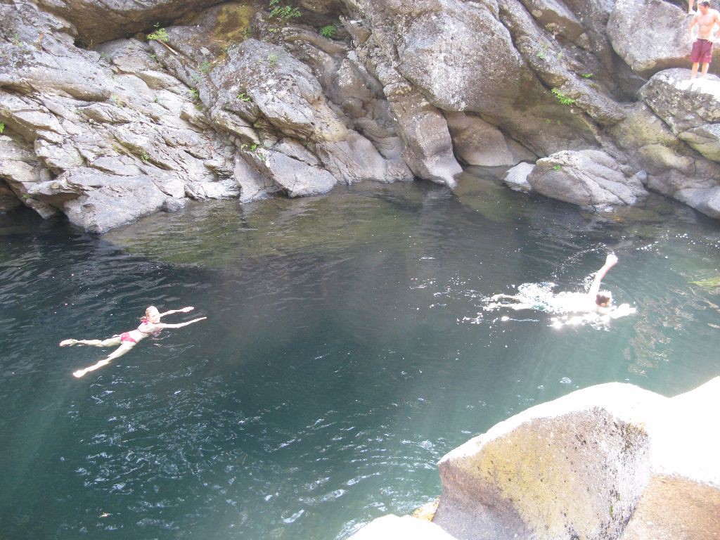 Schwimmen im Nanaimo River auf Vancouver Island - Reisebericht Kanada per Anhalter von Work Travel Balance