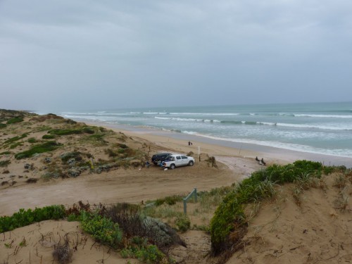 Strand im Coorong Nationalpark - nur mit 4WD oder zu Fuß zugänglich