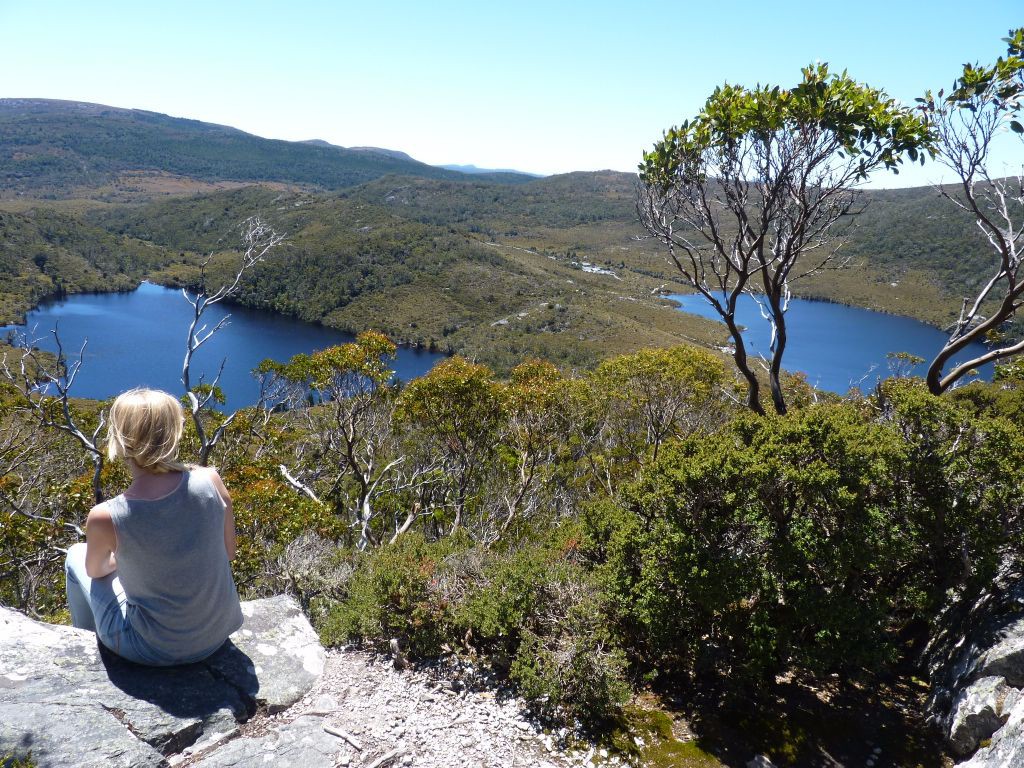 Tasmanien-Sehenswürdigkeiten: Cradle Mountain Ausblick vom Cradle Mountain Reisebericht für Camping und Backpacking in Australien